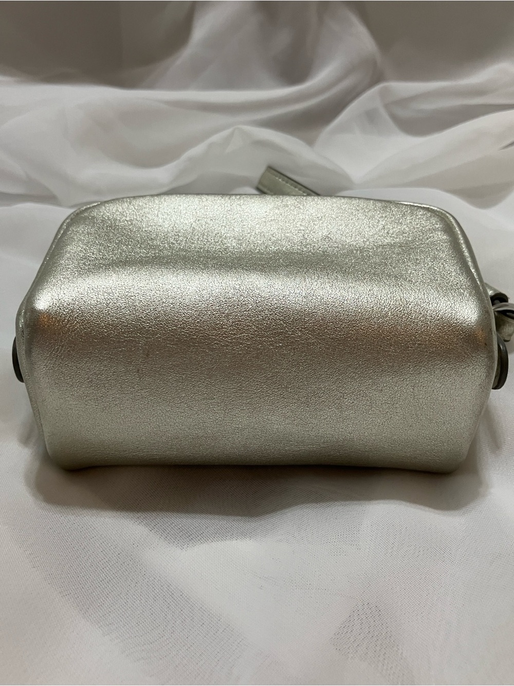 Pouch Square Metallic Leather Wristlet - Picture 5 of 14